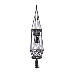 Jardinière en Macramé, Moyenne, Double En Coton - Boutique Equinoxe