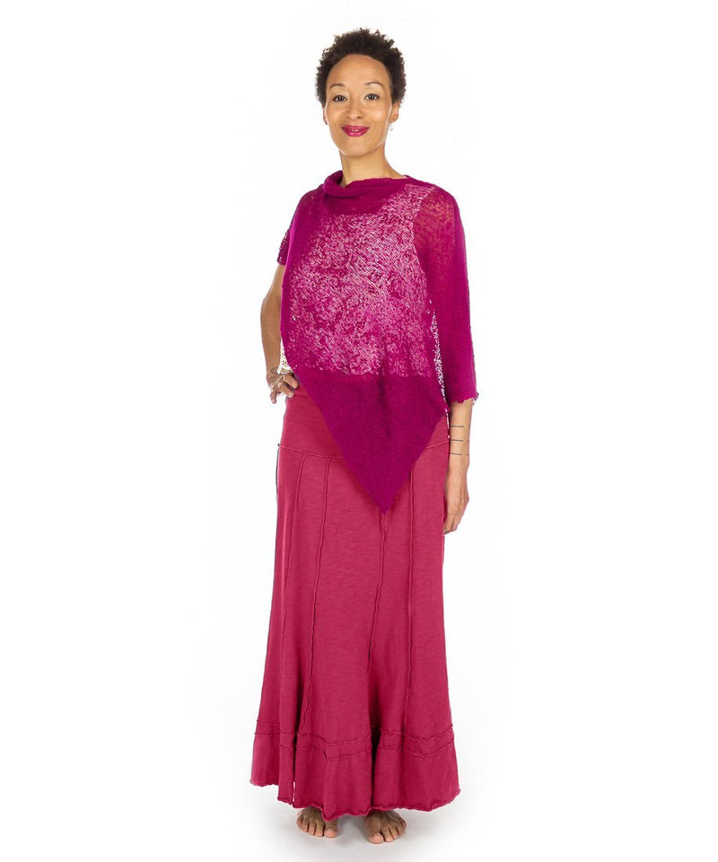 Jupe longue évasée en coton flammé - Boutique Equinoxe