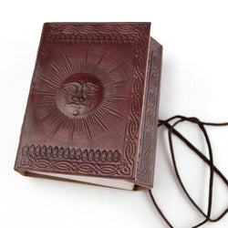 Livre en cuir, Soleil - Boutique Equinoxe