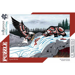 Casse-Tête Cycle de la vie 1000 mcx. Images d'artistes autochtones.