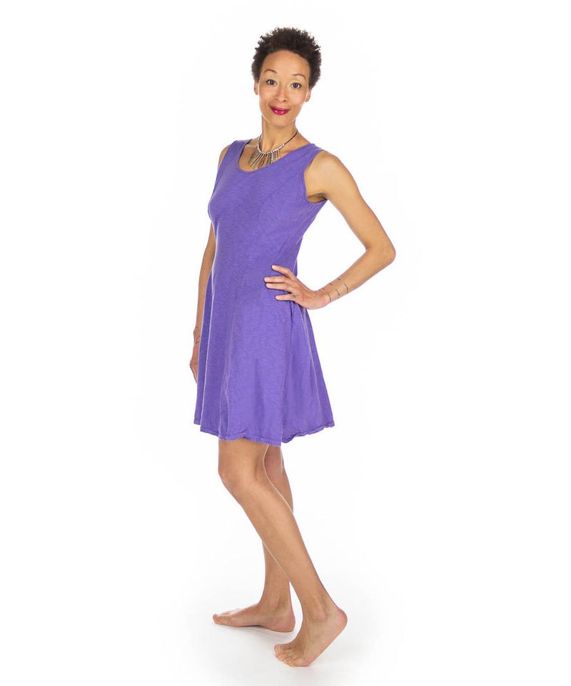 Robe coton flammé à panneaux courte DISPONIBLE BIENTÔT - Boutique Equinoxe