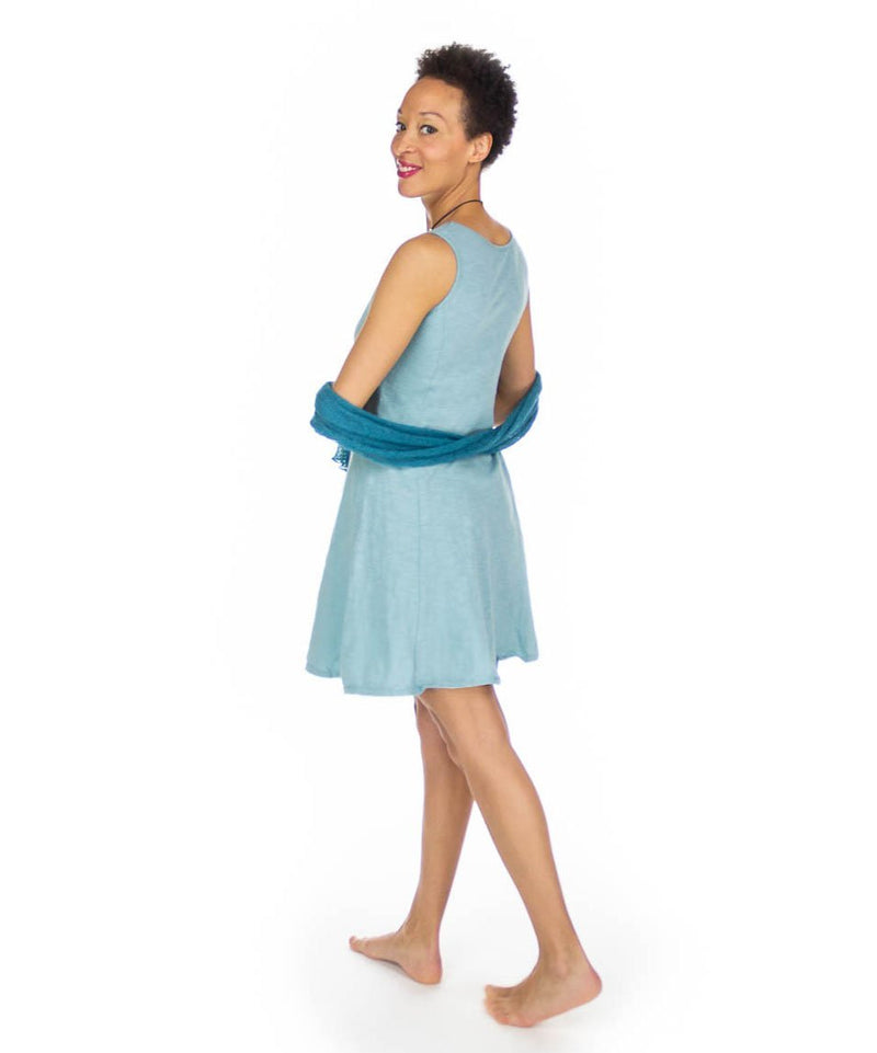 Robe coton flammé à panneaux courte DISPONIBLE BIENTÔT - Boutique Equinoxe
