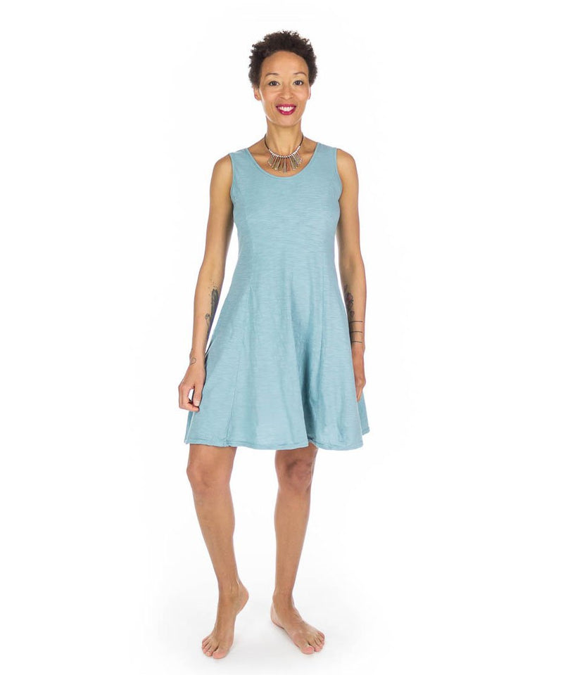 Robe coton flammé à panneaux courte DISPONIBLE BIENTÔT - Boutique Equinoxe