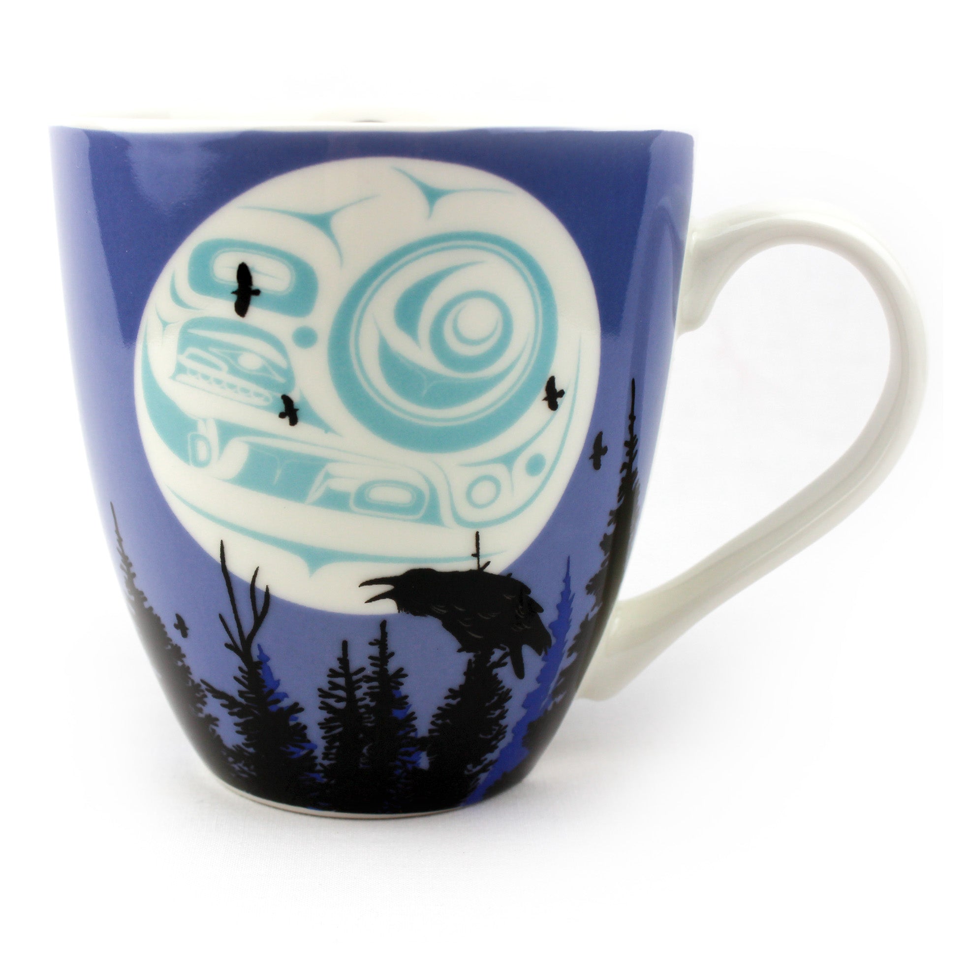 Tasse Corbeau et Lune, art amerindien - Boutique Equinoxe